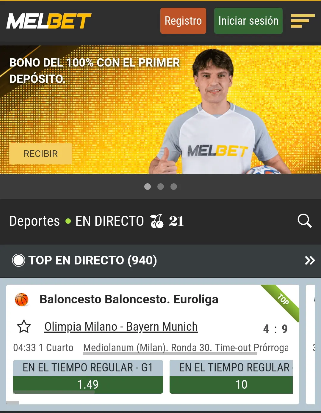 Melbet apuestas
