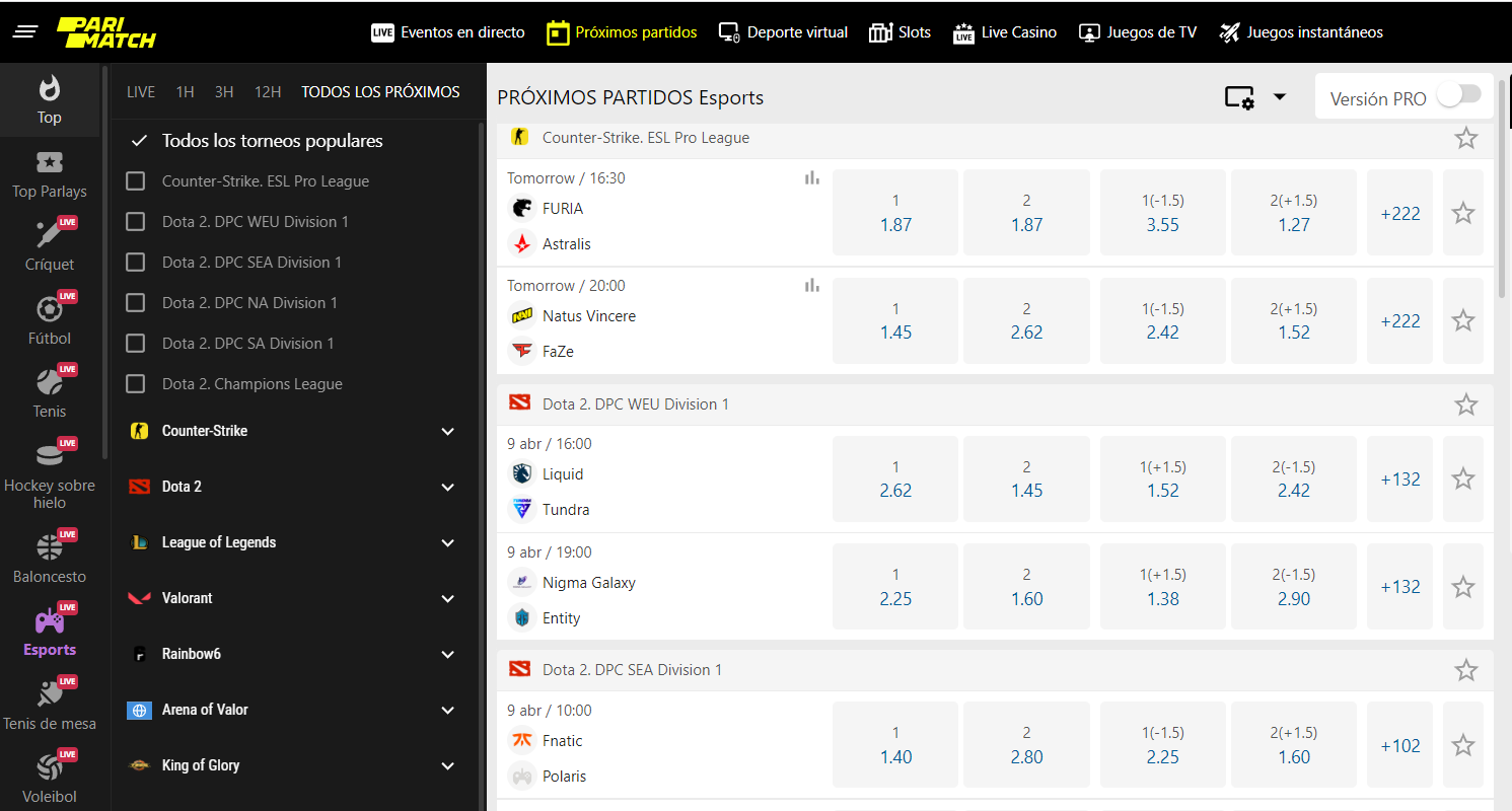 apostar esports