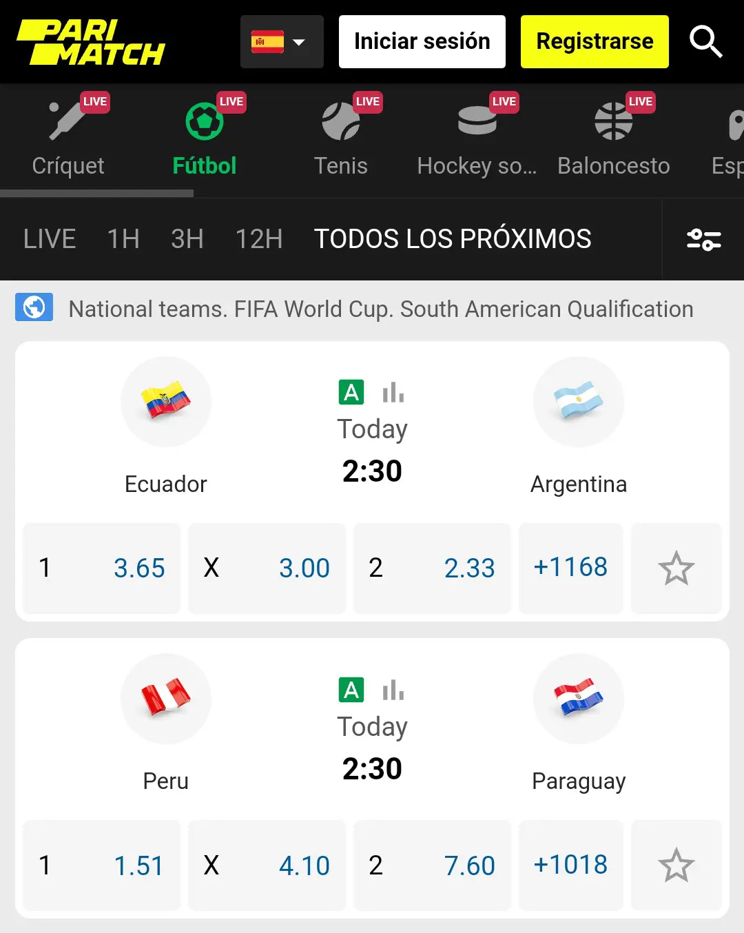cobrar parimatch deporte corredor de apuestas