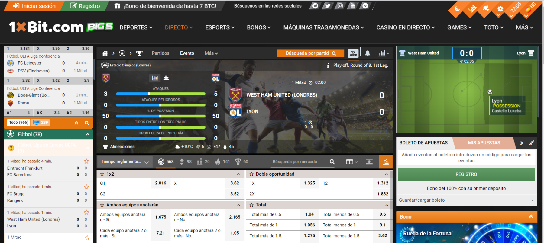 Apuestas en Vivo y Móvil 1xbit Apuestas en Vivo y Móvil 1xbit