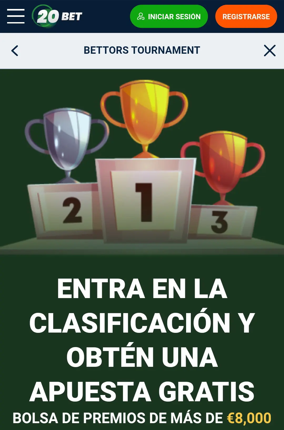 Torneo de apostadores de 20bet Torneo de apostadores de 20bet